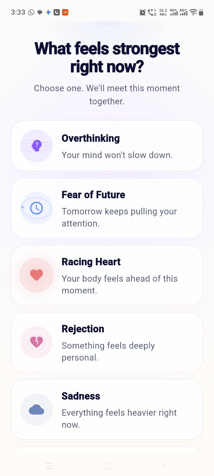 Return to Now screen